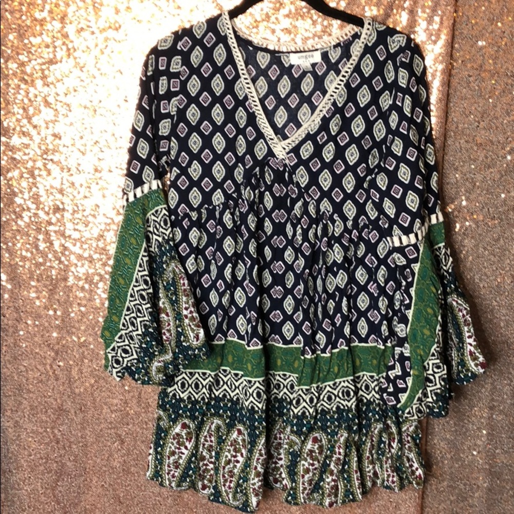 Umgee patterned shift dress
